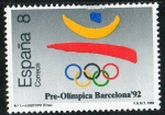 Sellos de Europa - Espa�a -  2963- Barcelona ' 92  serie Pre-Olímpica. Logotipo y aros olímpicos.