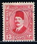 Sellos de Africa - Egipto -  Scott  138  Rey Fuad