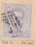 Stamps Europe - Spain -  Amadeo I  Comunicaciones Ed 1872