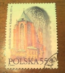 Stamps Poland -  Gothic style , st virgin mary s church crocow 14th.cent