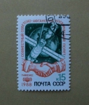 Stamps : Europe : Russia :  Tierra. Estacion Espacial Soyuz-TM.
