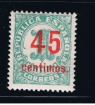 Stamps Spain -  Edifil  742  Ci.fras, habilitados con nuevo valor  