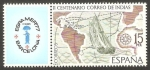Stamps Spain -  2437 - Espamer 77, II Centº de la Real Ordenanza del Correo Marítimo