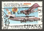 Stamps Spain -  2448 - 50 anivº de la fundación de la compañía aérea Iberia