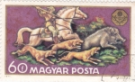 Stamps : Europe : Hungary :  CACERIA DEL JABALI