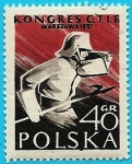 Stamps Poland -  Congreso de bomberos Varsovia 1957