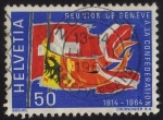 Sellos de Europa - Suiza -  Reunion de Geneve a la Confederation  1814-1964