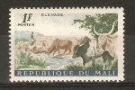 Stamps : Africa : Mali :  PASTOREO  DE  GANADO