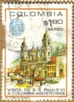 Sellos de America - Colombia -   Visita S.S. PAULO VI A COLOMBIA