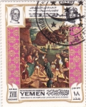 Sellos de Asia - Yemen -  papa  Pablo VI  en Jerusalem