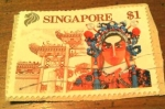 Stamps Singapore -  Chinese opera singer siong-lim-temple