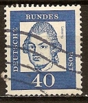 Stamps Germany -  Alemanes destacados- Gotthold Ephraim Lessing(escritor , filósofo , dramaturgo , publicista y crític