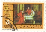 Stamps Nicaragua -  Partida de Ajedrez de los Cardenales