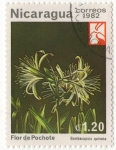 Stamps Nicaragua -  Flor de Pochote.  Bombacopsis Quinata
