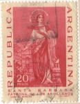 Stamps Argentina -  Santa Barbara. Patrona de los Artilleros