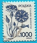 Stamps : Europe : Poland :  Plantas medicinales - Centaurea