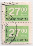 Stamps Argentina -  veintisiete pesos (2)