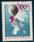 Stamps Hungary -  Meteorología - globo sonda y rayo