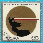 Stamps : Europe : Poland :  25 aniversario de la liberación de Varsovia