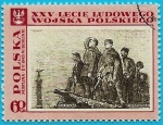 Stamps Poland -  25 Aniv. del ejército popular polaco  - en Berlín obra de M. Bylina