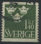 Stamps Sweden -  S397 - Tres Coronas