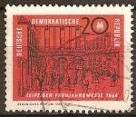 Stamps Germany -  Leipzig Feria de Primavera 1964-Jardín Bräunigkes , 1700