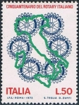 Sellos de Europa - Italia -  50º ANIV. DEL ROTARY ITALIANO. Y&T Nº 1164