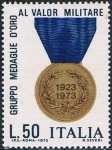 Stamps Italy -  50 ANIV. DE LA MEDALLA DE ORO AL VALOR MILITAR. Y&T Nº 1165