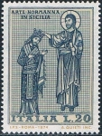 Stamps Italy -  ARTE NORMANDO EN SICILIA. MOSAICOS. Y&T Nº 1168