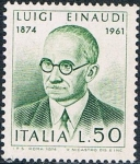 Stamps : Europe : Italy :  CENT. DEL NACIMIENTO DEL POLITICO Y ECONOMISTA LUIGI EINAUDI. Y&T Nº 1170 