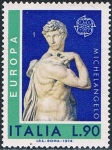 Stamps Italy -  EUROPA 1974. ESCULTURAS. DAVID DE MIGUEL ANGEL. Y&T Nº 1172
