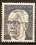 Sellos de Europa - Alemania -   Presidente  Gustav Heinemann. (De 1969 hasta 1974).