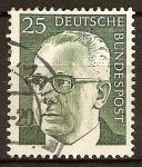Sellos de Europa - Alemania -  Presidente  Gustav Heinemann. (De 1969 hasta 1974).