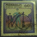 Sellos de Asia - Mongolia -  Hostoria de la bicicleta