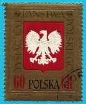 Stamps Poland -  Mil aniversario de Polonia - Escudo Aguila blanca en relieve