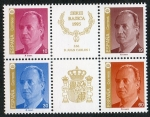 Sellos de Europa - Espa�a -  3378A / 81A-   S.M. DON JUAN CARLOS I. Hojita con los cuatro sellos.
