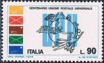 Stamps : Europe : Italy :  CENTENARIO DE LA U.P.U. Y&T Nº 1198