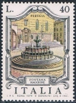 Stamps Italy -  FUENTES CÉLEBRES. FONTANA MAGGIORE, EN PERUGIA. Y&T Nº 1201