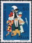 Stamps Italy -  DIA DEL SELLO 1974. GRUPO DE MÁSCARAS. Y&T Nº 1206