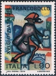 Stamps : Europe : Italy :  DIA DEL SELLO 1974. PANTALON DE BISOGNOSI, RICO Y MÍSERO COMERCIANTE VENECIANO. Y&T Nº 1207