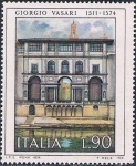 Stamps Italy -  4º CENT. DE LA MUERTE DEL PINTOR Y ARQUITECTO GIORGIO VASARI. Y&T Nº 1208