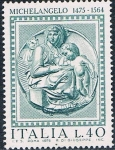 Stamps : Europe : Italy :  500º ANIV. DEL NACIMIENTO DE MIGUEL ANGEL. Y&T Nº 1216