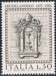 Stamps : Europe : Italy :  500º ANIV. DEL NACIMIENTO DE MIGUEL ANGEL. Y&T Nº 1217