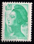 Stamps France -  Libertad de Delacroix