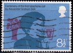 Stamps United Kingdom -  Telephone centenary	