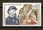 Stamps : Europe : France :  Asedio de Belfort / Coronel Denfert-Rocherau.