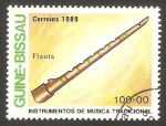 Stamps : Africa : Guinea_Bissau :  instrumento música flauta