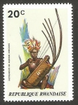 Stamps : Africa : Rwanda :  instrumento musical africano