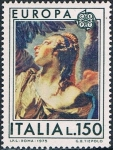 Stamps Italy -  EUROPA 1975. APARICIÓN DEL ANGEL A AGAR E ISMAEL, POR G. TIÉPOLO. Y&T Nº 1223