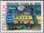 Stamps Italy -  EMIGRACIÓN ITALIANA EN EL MUNDO. Y&T Nº 1232